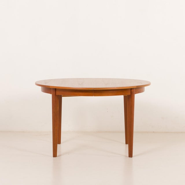 Mid-Century Modern Large Vintage Teak Table with Four Inner Leaves by Henning Kjaernulf for Soro, 1960s For Sale - Image 3 of 18