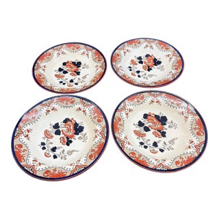 A Set of 4 Antique Doulton’s Alma Pattern Soup Plates, Circa 1880’s For Sale
