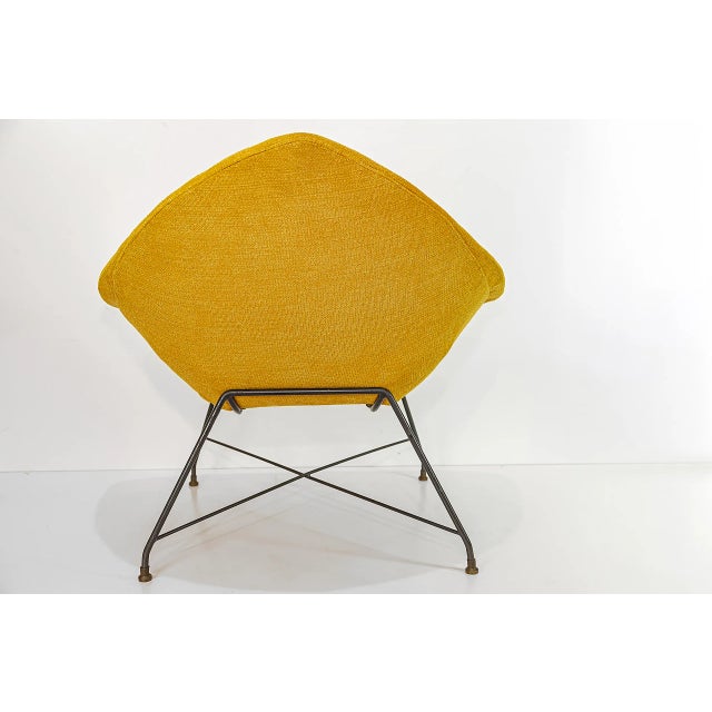 Saporiti Italia Gold Lounge Chair by Augusto Bozzi for Saporiti, 1955 For Sale - Image 4 of 9
