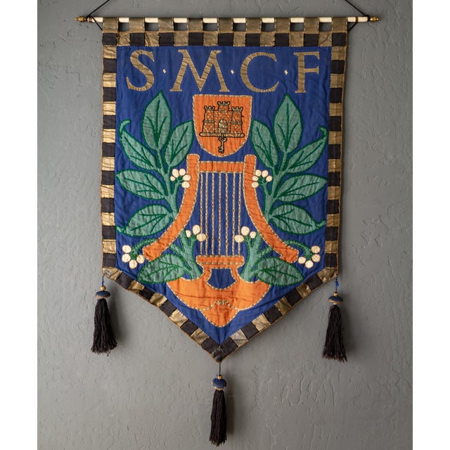 Late 19th- or early 20th-century British music choral or procession banners feature the heraldic blazon of Orford Castle...