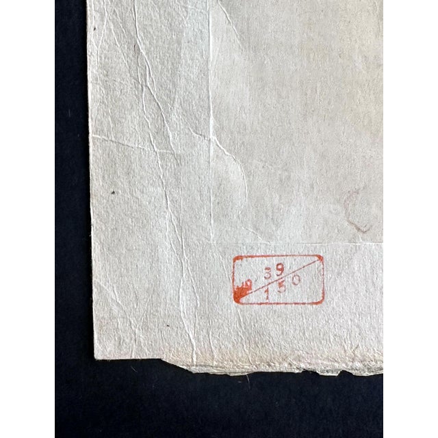 Rare First Edition Woodblock Print Le Tabouret de Porcelaine by Paul Jacoulet For Sale - Image 14 of 17