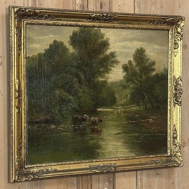 19th Century Framed Oil Painting on Canvas Signed Casteleyn For Sale - Image 4 of 12