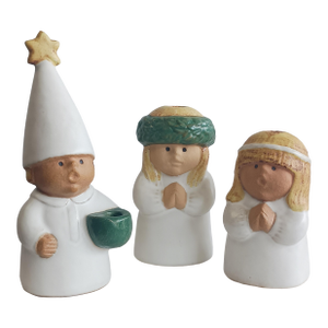 Vintage Lisa Larson Ceramic Advent Children Trio - Gustavsberg & Rörstrand