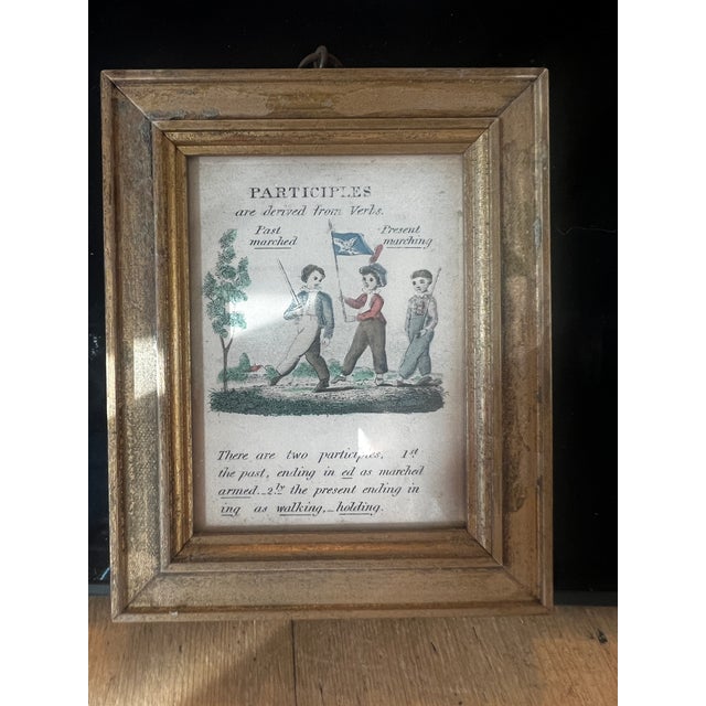 Gold Set of Eight 19th Century Paths of Learning Miniature Framed Prints For Sale - Image 8 of 9