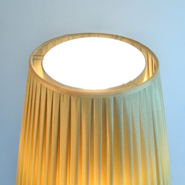 Brass and Silk Floor Lamp by J. T. Kalmar for Kalmar, 1950s For Sale - Image 6 of 12