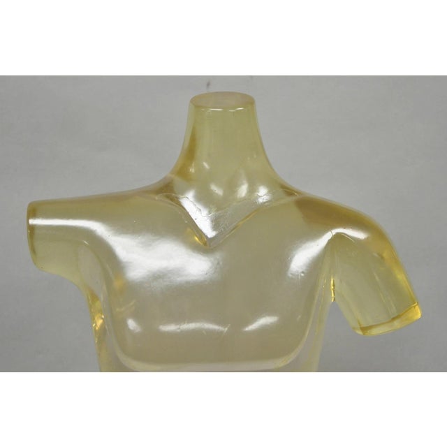 Mid-Century Modern Vintage Mid Century Italian Modern Lucite Acrylic Nude Bust Modernist Sculpture For Sale - Image 3 of 18