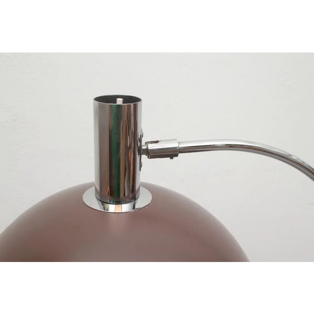 1970s Floor Lamp in Brown and Chrome, 1970s For Sale - Image 5 of 10