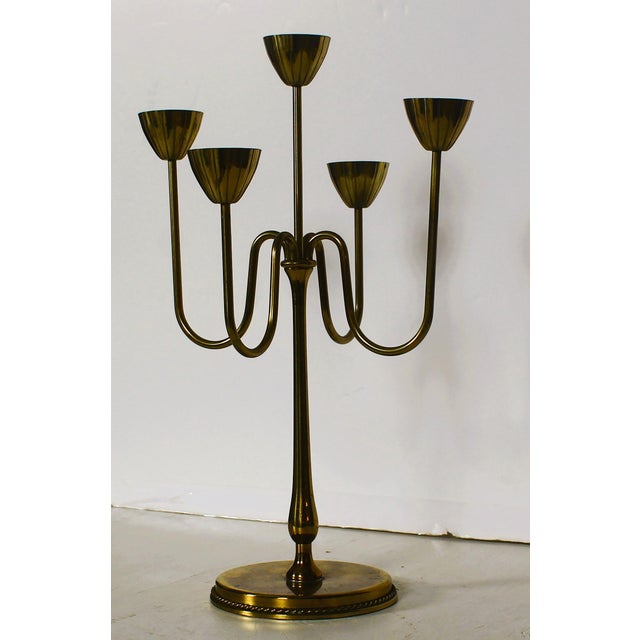 Gunnar Ander Brass Candelabra by Gunnar Ander for Ystad Metall, 1970 For Sale - Image 4 of 13