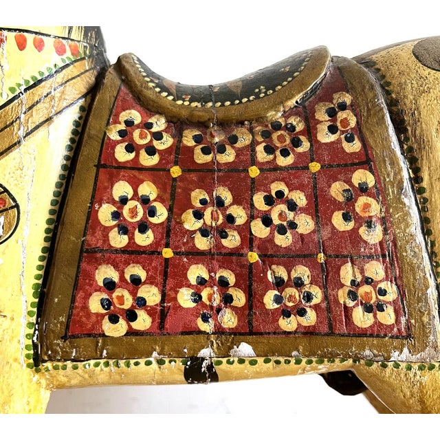 Hand-Painted Wooden Horse For Sale - Image 10 of 16