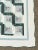 Cabin Vintage Hand Stitched Log Cabin Quilt Green And White, Square 77x79” For Sale - Image 3 of 18