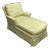 Custom Designer Upholstered Chaise Lounge With Rolled Arms For Sale