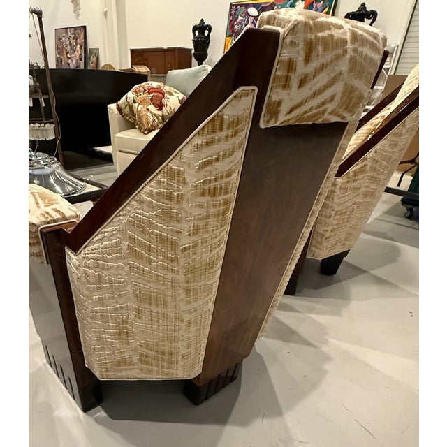 French Art Deco Pair of Club Chairs For Sale - Image 11 of 13