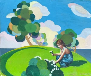 1940s "Spring" Kenneth B. Ransley - Oil on Canvas Board