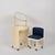 Italian White & Cream Vanity Table with Blue Seat from Studio Kastilia Silvi, 1970s, Set of 2 For Sale - Image 4 of 16