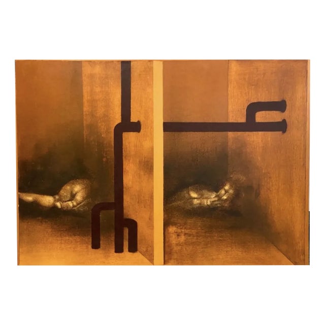 Pierre Vogel, Abstract Composition, 1973, Oil on Wood For Sale