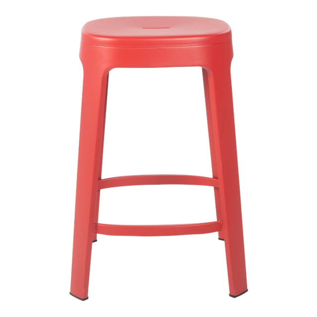 RS Barcelona Ombra Indoor/Outdoor Counter Stool, Red For Sale
