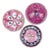 Murano Vintage Fratelli Toso and Barbini Murrine Flowers Italian Art Glass Paperweights - Set of 3 For Sale