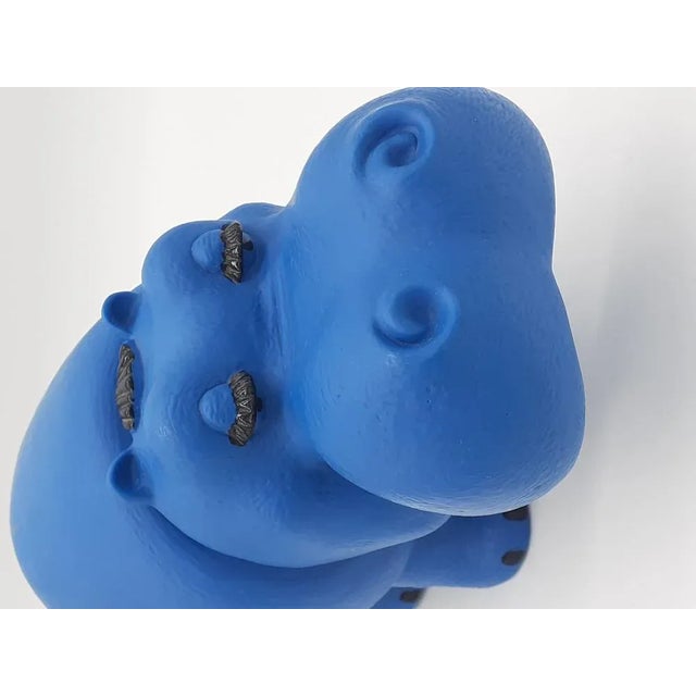 The legendary Ippo, the blue hippopotamus, created in 1966 by Santo Alligo and conceived by Armando Testa for the...