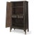 Large Tapered Dark Elm Cabinet For Sale - Image 5 of 11