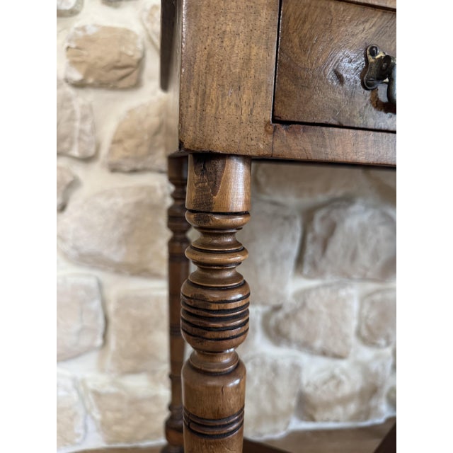 Antique Edwardian Marquetry Ladies Wring Desk with Small Leather Top Workspace, 1920s For Sale - Image 6 of 18