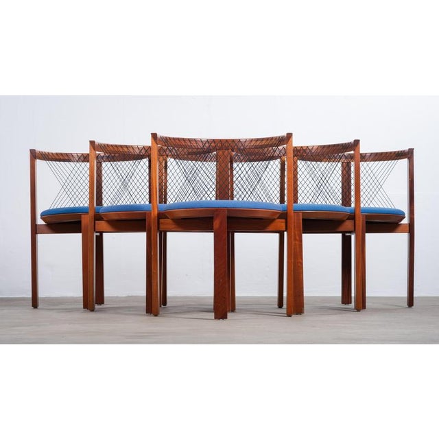 1980s String Dining Chairs by Niels Jørgen Haugesen for Tranekær, Denmark, 1980s For Sale - Image 5 of 15