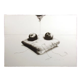 Realist Charles H. Thies Untitled Vintage Lithograph Art Print on Paper For Sale