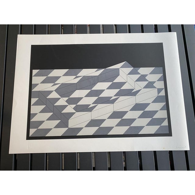 Erwin Heerich, Abstract Composition, 1973, Original Serigraph on White Cardboard For Sale - Image 13 of 15