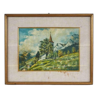 G. Raguso, Untitled, 1960s, Oil on Panel, Framed For Sale