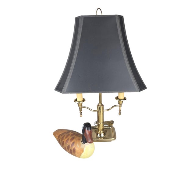 Mid 20th Century Frederick Cooper Brass Bouillotte Lamp With Black Tole Shade, Chicago For Sale In Chicago - Image 6 of 11
