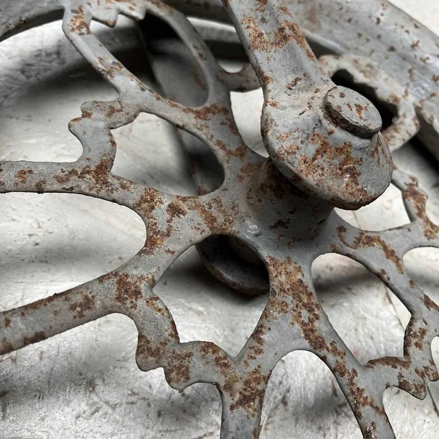 Antique Meiji Era Metal Pulley, Japan For Sale - Image 5 of 13