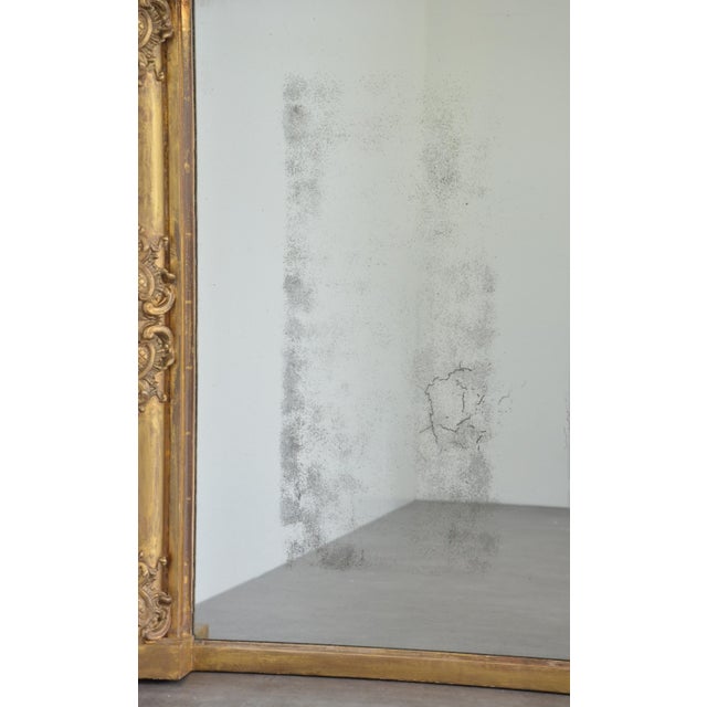 Regency Gilded Overmantel Mirror with Lightly Foxed Glass For Sale - Image 12 of 17