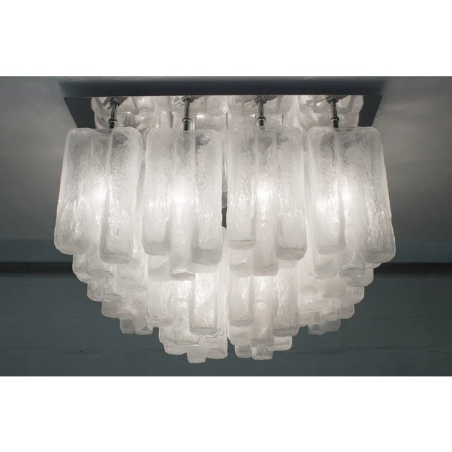 1960s Ice Glass Ceiling Lamp from Kalmar Franken Kg, 1960s For Sale - Image 5 of 11
