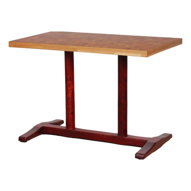 Rectangular Dining Table with Upright Wooden Top, 1980 For Sale