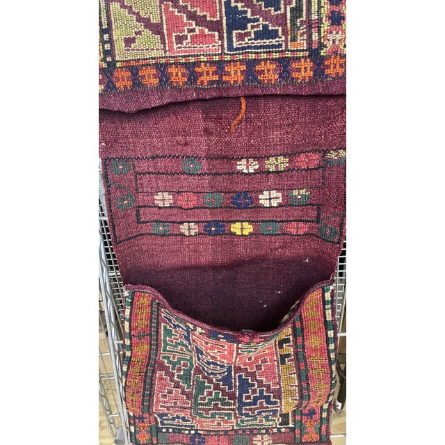 Early 20th Century Antique Tribal Storage Bag (Khorjin Face), 16" X 40" For Sale - Image 5 of 10
