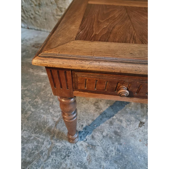 Brown Vintage French Walnut Table, 1920s For Sale - Image 8 of 18