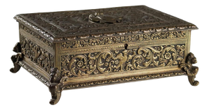 Vintage Chiseled Bronze Chest