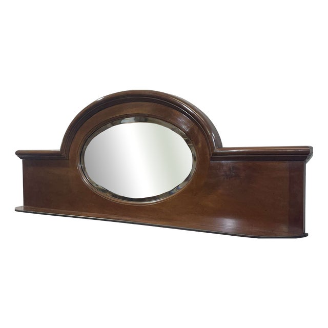 Early 20th Century English Mahogany Shelf with Beveled Mirror For Sale