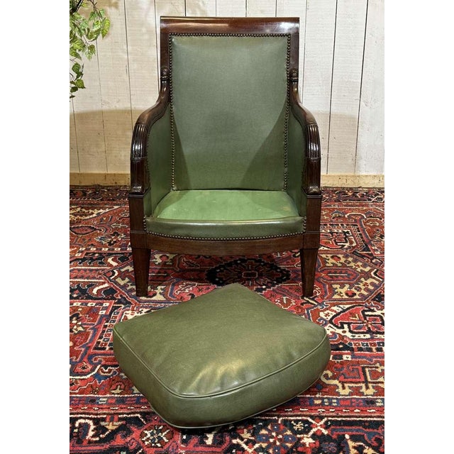 Empire-Style Mahogany Chair in Carved Mahogany, 1800s For Sale - Image 5 of 18
