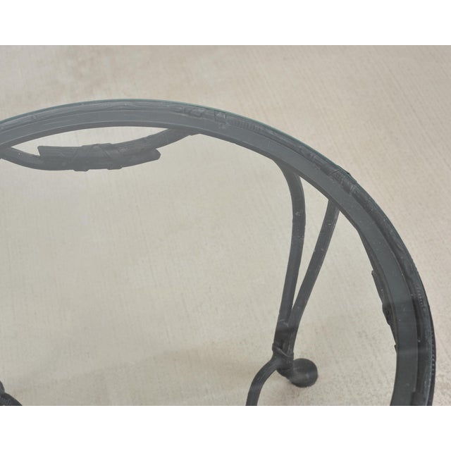 Rose Tarlow Style Twig Iron Faux Bois Garden Drinks Table For Sale - Image 9 of 18