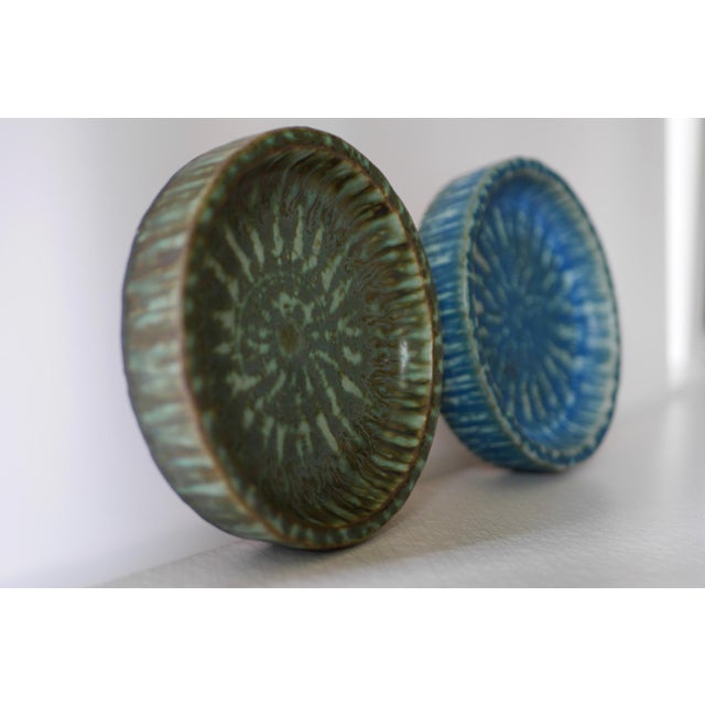 Scandinavian Art Pottery Birka Bowls by Gunnar Nylund from Rörstrand, Sweden, 1960s, Set of 2 For Sale - Image 6 of 15