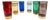 Mid-Century Modern Gilded Jewel-Toned Highball Glasses, 1960s, Set of 6 For Sale