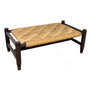 Mid-Century Modern Wabi Sabi Rope Bench, 1960s For Sale