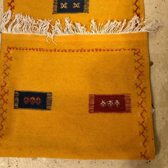 Berber Tribal Moroccan Mustard Rug For Sale In New York - Image 6 of 9