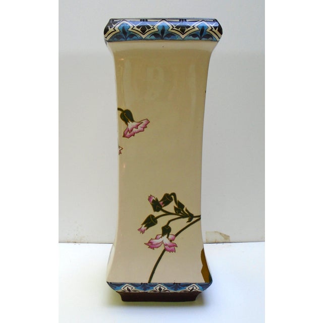 1900 - 1909 1900s Secessionist Style Sarreguemines Majolica Vase For Sale - Image 5 of 8