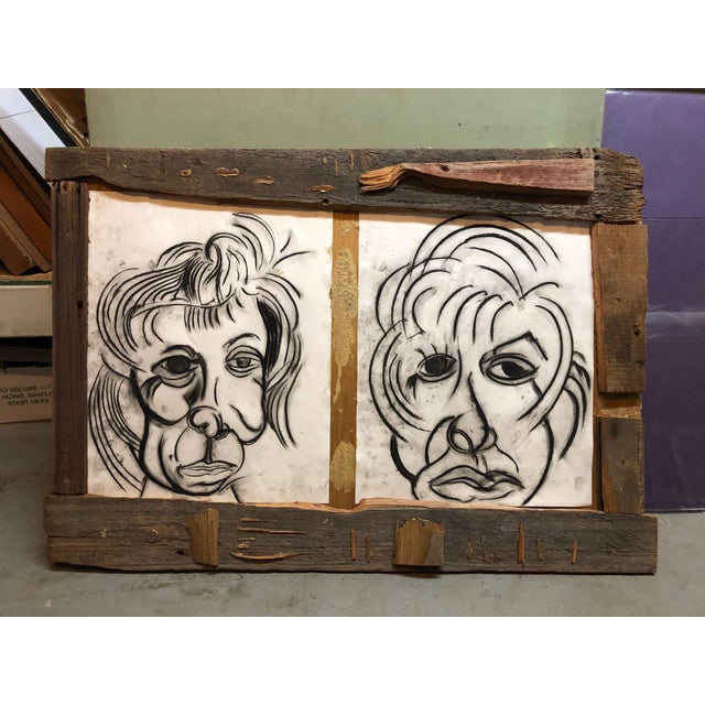 Contemporary Alex Beard, Donna Librea, Mixed Media Wall Hanging Drawing For Sale - Image 3 of 6