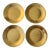 1990s Set of 4 Canape Plates Carat All Gold by Philippe Deshoulieres Limoges France Porcelain Dinnerware For Sale