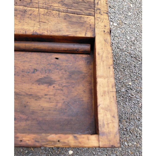 Industrial Antique Carpenters Workbench Kitchen Island For Sale - Image 3 of 13