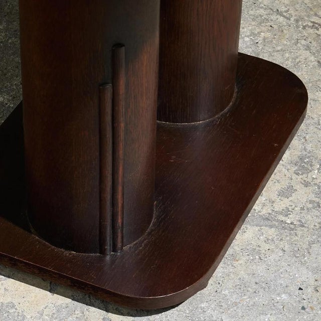 1930s Art Deco Two-Legged Side Table in Wood, 1930s For Sale - Image 5 of 10
