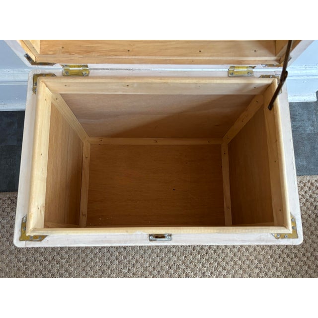 Late 20th Century Vintage Asian Carved Storage Chest With Asian Landscape Reliefs For Sale - Image 5 of 14