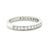 This elegant ladies’ wedding band is crafted in platinum and features 21 round brilliant-cut diamonds (F–G colour, VS2–SI1...